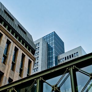 Превью обои архитектура, город, здания, небоскребы, мост, стекло