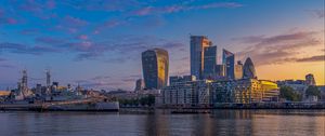 Превью обои архитектура, город, здания, река, лондон