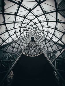 Превью обои архитектура, конструкция, симметрия, минимализм, темный