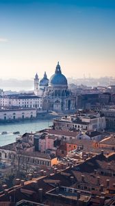 Превью обои архитектура, вид сверху, река, канал, венеция, италия