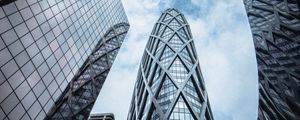 Превью обои архитектура, здание, современный, вид снизу