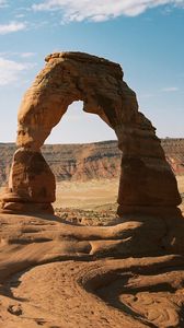 Превью обои арка, каньон, песчаный, скалы, песок