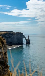 Превью обои арка, скалы, побережье, море, вода