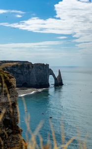 Превью обои арка, скалы, побережье, море, вода