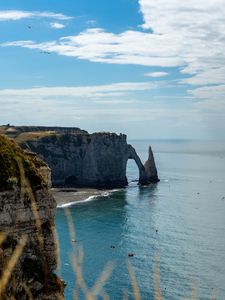Превью обои арка, скалы, побережье, море, вода