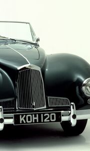 Превью обои aston martin, 1948, зеленый, вид спереди, стиль, ретро, авто