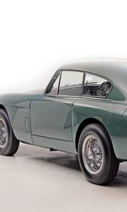 Превью обои aston martin, 1958, зеленый, вид сбоку, стиль, астон мартин, авто, ретро