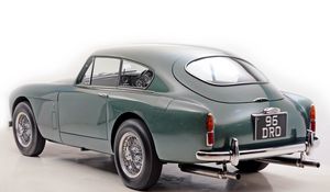 Превью обои aston martin, 1958, зеленый, вид сбоку, стиль, астон мартин, авто, ретро