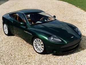 Превью обои aston martin, 1998, зеленый, вид сверху, концепт кар, авто