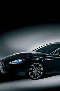 Превью обои астон мартин, 2006, черный, вид сбоку, концепт кар, aston martin, rapide, авто