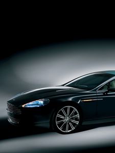 Превью обои астон мартин, 2006, черный, вид сбоку, концепт кар, aston martin, rapide, авто