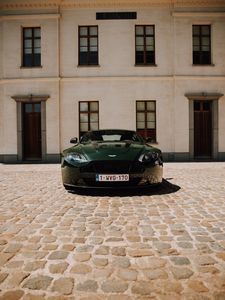 Превью обои aston martin db1117, aston martin, спорткар, автомобиль, вид спереди