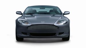 Превью обои aston martin, db9, 2004, серый металлик, вид спереди, стиль, авто