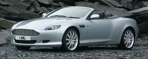 Превью обои aston martin, db9, 2004, серебряный металлик, вид спереди, спорт, авто