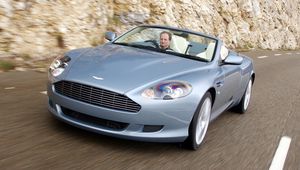 Превью обои aston martin, db9, 2004, голубой, вид спереди, спорт, астон мартин, авто, скорость