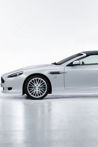 Превью обои aston martin, db9, 2008, белый, вид сбоку, стиль, авто