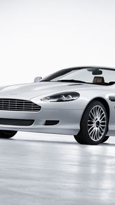 Превью обои aston martin, db9, 2008, белый, вид сбоку, стиль, спорт, астон мартин, авто