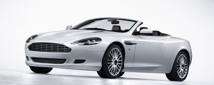 Превью обои aston martin, db9, 2008, белый, вид сбоку, стиль, спорт, астон мартин, авто