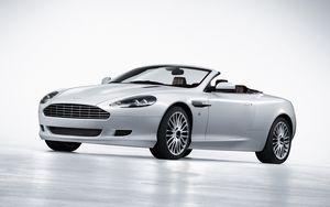 Превью обои aston martin, db9, 2008, белый, вид сбоку, стиль, спорт, астон мартин, авто