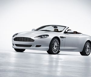 Превью обои aston martin, db9, 2008, белый, вид сбоку, стиль, спорт, астон мартин, авто