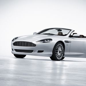 Превью обои aston martin, db9, 2008, белый, вид сбоку, стиль, спорт, астон мартин, авто