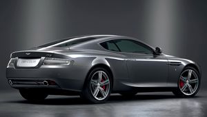 Превью обои aston martin, db9, 2008, серый металлик, вид сбоку, стиль, спорт, астон мартин, авто