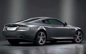 Превью обои aston martin, db9, 2008, серый металлик, вид сбоку, стиль, спорт, астон мартин, авто