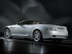 Превью обои aston martin, db9, 2010, белый, вид сбоку, стиль, астон мартин, авто, отражение