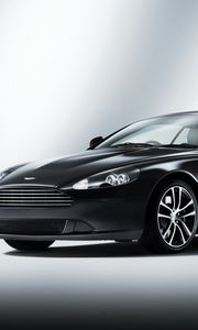 Превью обои aston martin, db9, 2010, черный, вид сбоку, стиль, авто