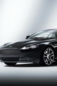 Превью обои aston martin, db9, 2010, черный, вид сбоку, стиль, авто