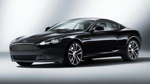 Превью обои aston martin, db9, 2010, черный, вид сбоку, стиль, авто