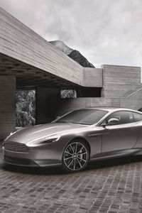 Превью обои aston martin, db9, gt, серый, вид сбоку