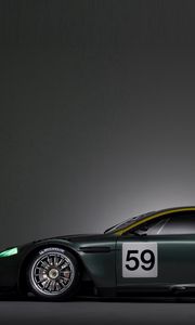 Превью обои aston martin, dbr9, 2005, зеленый, вид сбоку, матовый, стиль, спорт, астон мартин, авто