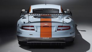 Превью обои aston martin, dbr9, 2008, белый, вид сзади, стиль, спорт, астон мартин, авто