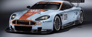 Превью обои aston martin, dbr9, 2008, белый, вид спереди, стиль, астон мартин, авто, спорт