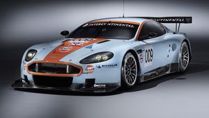 Превью обои aston martin, dbr9, 2008, белый, вид спереди, стиль, астон мартин, авто, спорт