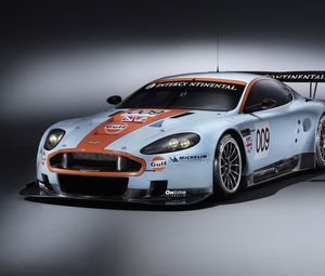 Превью обои aston martin, dbr9, 2008, белый, вид спереди, стиль, астон мартин, авто, спорт