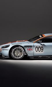 Превью обои aston martin, dbr9, 2008, белый, вид сбоку, стиль, спорт, астон мартин, авто