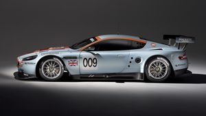 Превью обои aston martin, dbr9, 2008, белый, вид сбоку, стиль, спорт, астон мартин, авто