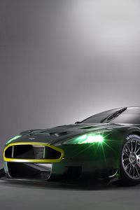 Превью обои aston martin, dbr9, черный, вид спереди, стиль, астон мартин, спорт, авто