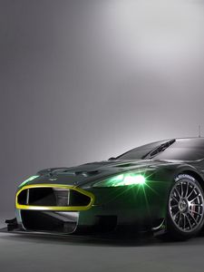 Превью обои aston martin, dbr9, черный, вид спереди, стиль, астон мартин, спорт, авто