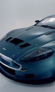 Превью обои aston martin, dbrs9, 2005, зеленый, вид спереди, стиль, авто, спорт