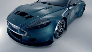 Превью обои aston martin, dbrs9, 2005, зеленый, вид спереди, стиль, авто, спорт