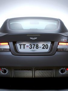 Превью обои aston martin, dbs, 2006, серый, вид сзади, стиль, астон мартин, авто