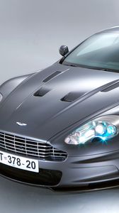 Превью обои aston martin, dbs, 2006, серый, вид спереди, авто, астон мартин