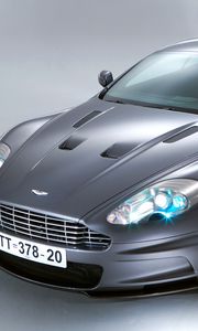 Превью обои aston martin, dbs, 2006, серый, вид спереди, авто, астон мартин