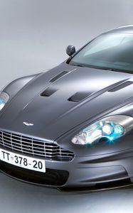 Превью обои aston martin, dbs, 2006, серый, вид спереди, авто, астон мартин