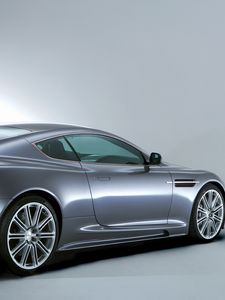 Превью обои aston martin, dbs, 2006, серый, вид сбоку, стиль, астон мартин, авто