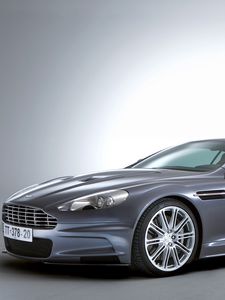 Превью обои aston martin, dbs, 2006, серый, вид сбоку, астон мартин, авто