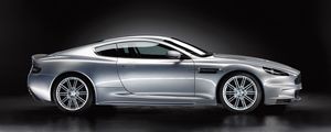 Превью обои aston martin, dbs, 2008, серый металлик, вид сбоку, астон мартин, авто